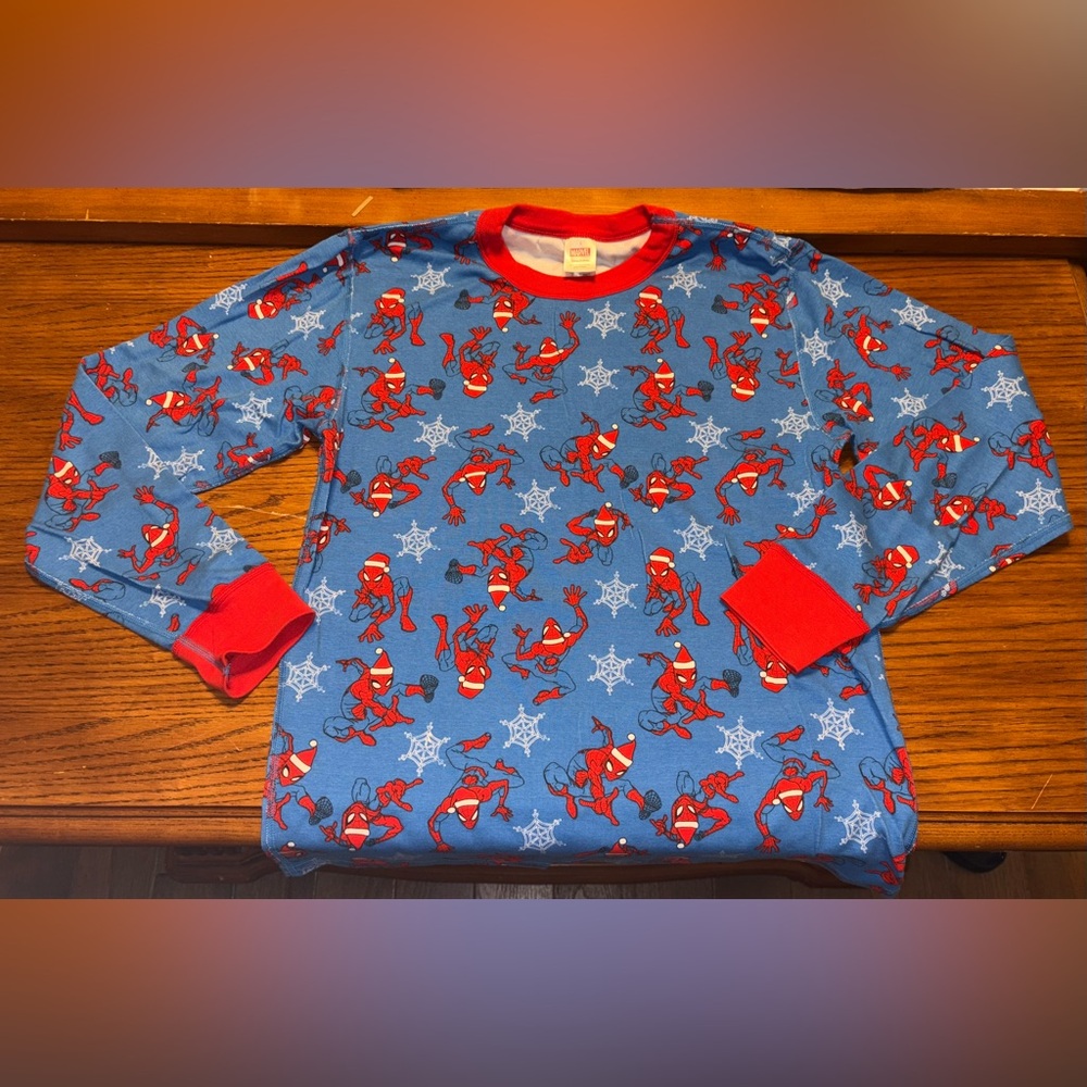 Hannah Anderson Marvel Spiderman Holiday Pajama shirt